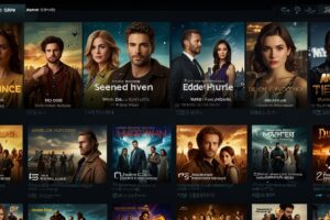 hdmovieshub Illustration showing a warning symbol over a laptop streaming pirated movies from HD Movie Hub